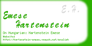emese hartenstein business card